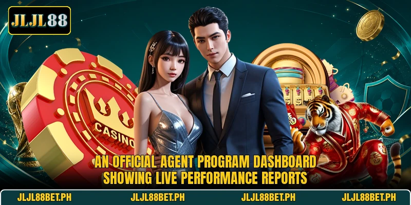 An official agent program dashboard showing live performance reports An official agent program dashboard showing live performance reports