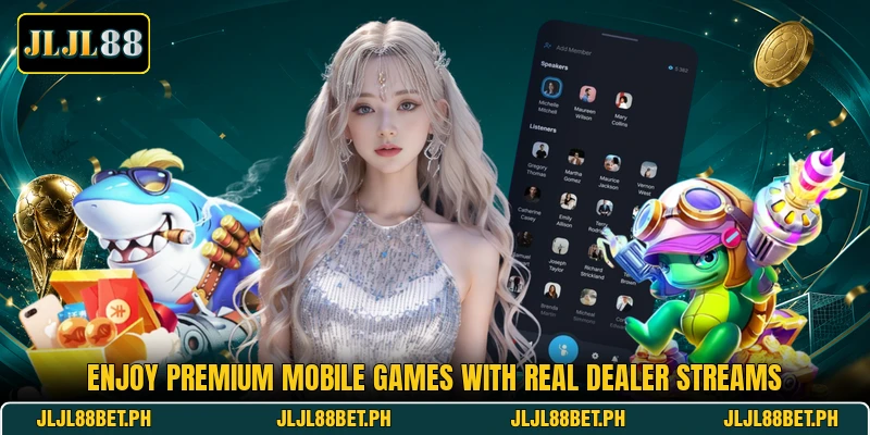 Enjoy premium mobile games with real dealer streams Enjoy premium mobile games with real dealer streams